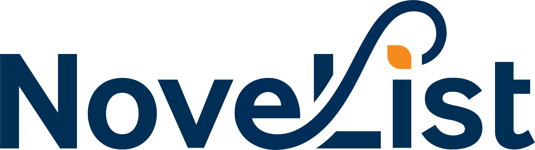 The NoveList logo, featuring stylized text spelling the company name. The dot over the letter I is shaped like a leaf.